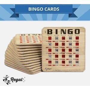 50-Pack Bingo Cards Stitched Reusable Shutter Slide with Clear Slider‎ Light